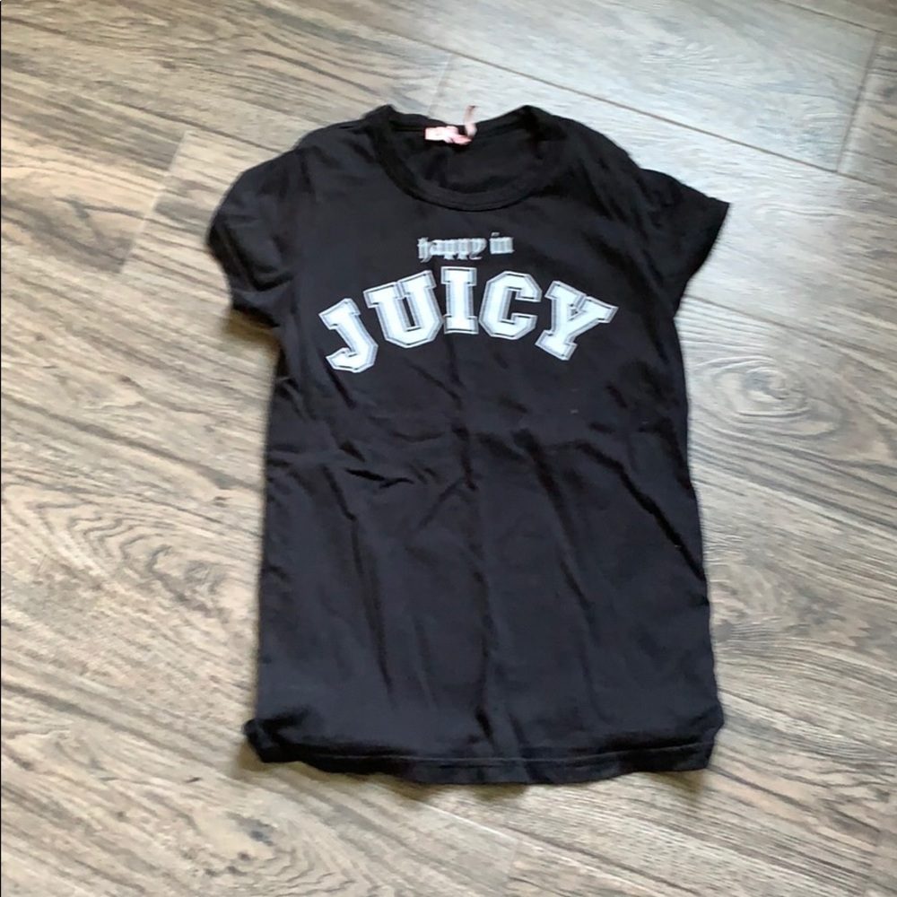 Juicy Couture Sz S Black Tee Shirt